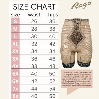 Style 6207 |  No Roll High Waist Lace Thigh Slimmer with Extra Firm Support