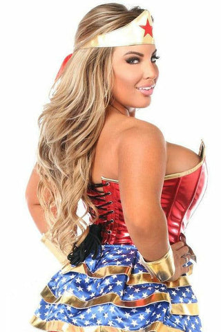 Top Drawer Premium 4 PC Superhero Corset Costume