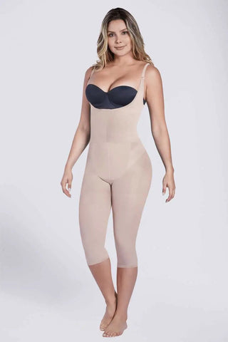 SHAPERLOVE Thermal Open Bust Capri Body Shaper