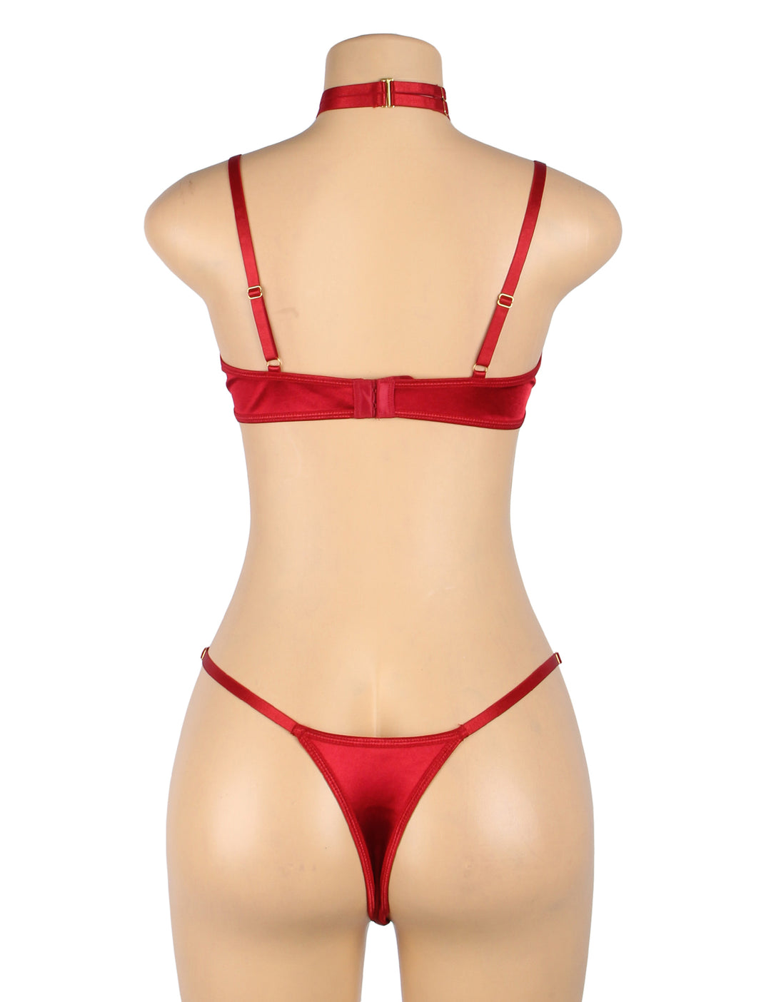 YesX YX872Q Hollow Cut Halter Bra Set Plus