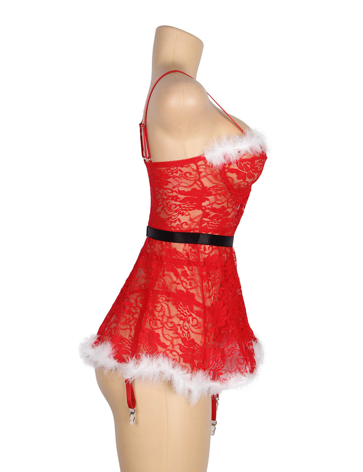 YesX YX875 Christmas Sexy Floral Babydoll