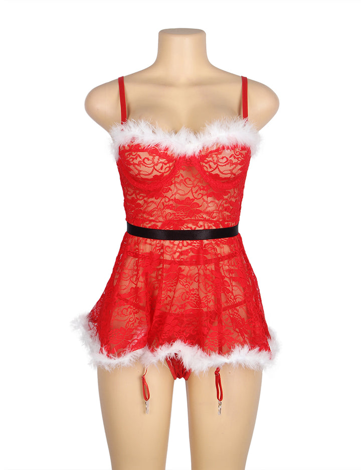 YesX YX875 Christmas Sexy Floral Babydoll