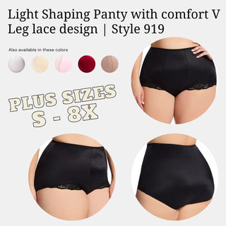 Light Shaping Panty with comfort V Leg lace design | Style 919