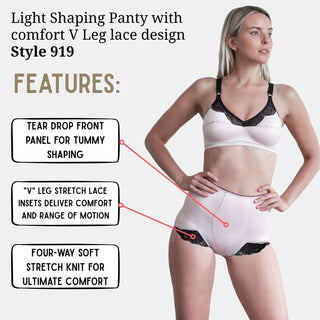 Light Shaping Panty with comfort V Leg lace design | Style 919