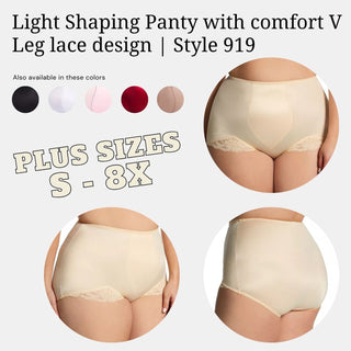 Light Shaping Panty with comfort V Leg lace design | Style 919