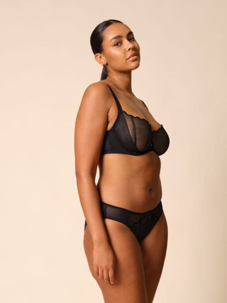 Gossard Obsession Black Sheer Unpadded Balconette Bra