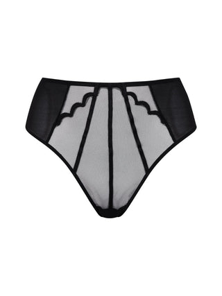 Gossard Obsession Black Sheer Deep Brief Panty