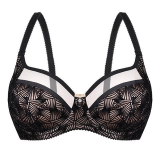 Unikat Zoe Semi-Sheer Soft Velvet Full Figure Underwire Bra