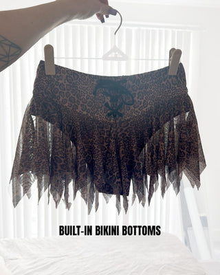 Leopard Luxe Mini Skirt