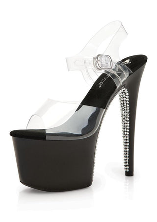 Half Rhinestone Platform Sandal