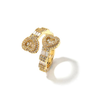 Thick Baguette Heart Ring