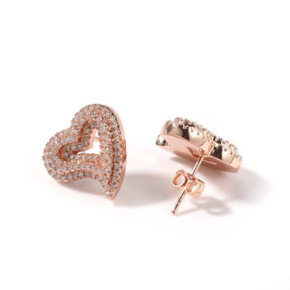 Icy Heart Swirl Earrings