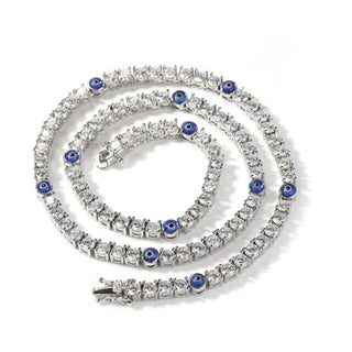 Evil Eye Tennis Necklace