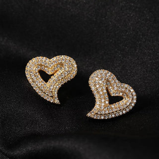 Icy Heart Swirl Earrings