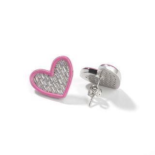 Heart Shape Baguette Earrings