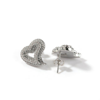 Icy Heart Swirl Earrings