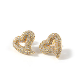 Icy Heart Swirl Earrings