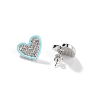 Heart Shape Baguette Earrings
