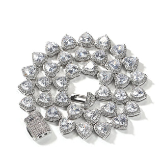 Icy Clustered Heart Necklace
