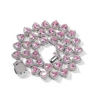 Icy Clustered Heart Necklace