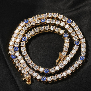 Evil Eye Tennis Necklace