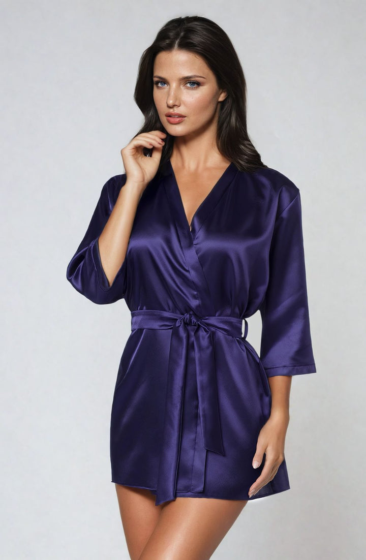 Irall Aria Dressing Gown Navy