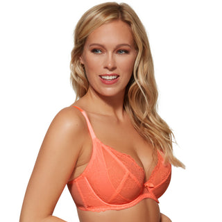 Gossard Superboost Lace Neon Coral Plunge Bra