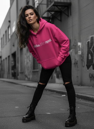 Unfollow.Delete.Repeat Pink Hoodie