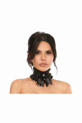 Kitten Collection Black/Black Lace Choker - Daisy Corsets