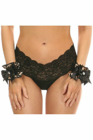 Kitten Collection Leopard Velvet Wristlets (Set of 2) - Daisy Corsets