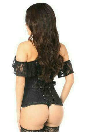 Lavish Black Lace Off-The-Shoulder Corset - Daisy Corsets