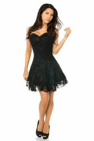 Lavish Black Lace Corset Dress - Daisy Corsets