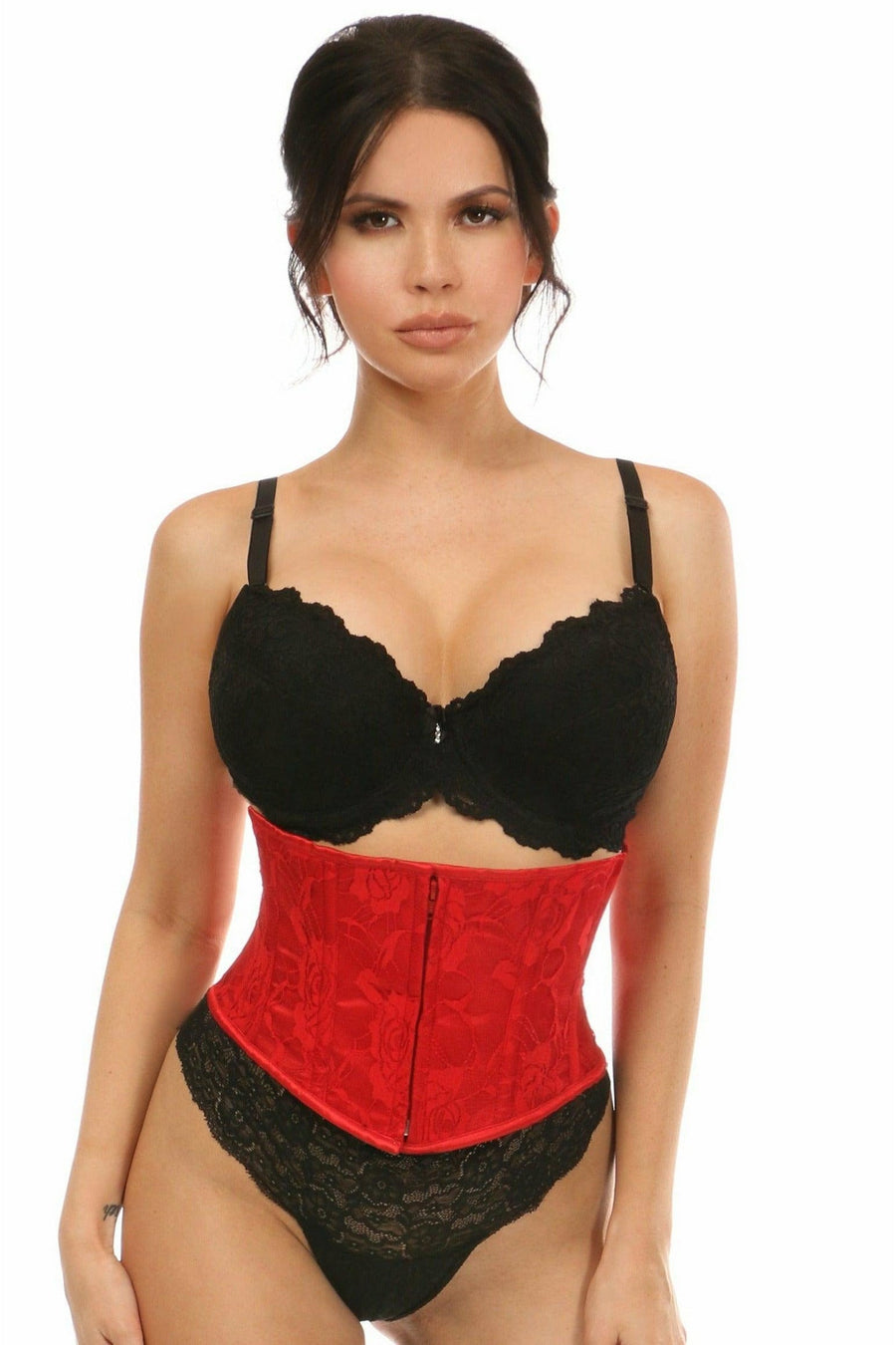 Lavish Red Lace Mini Cincher - Daisy Corsets