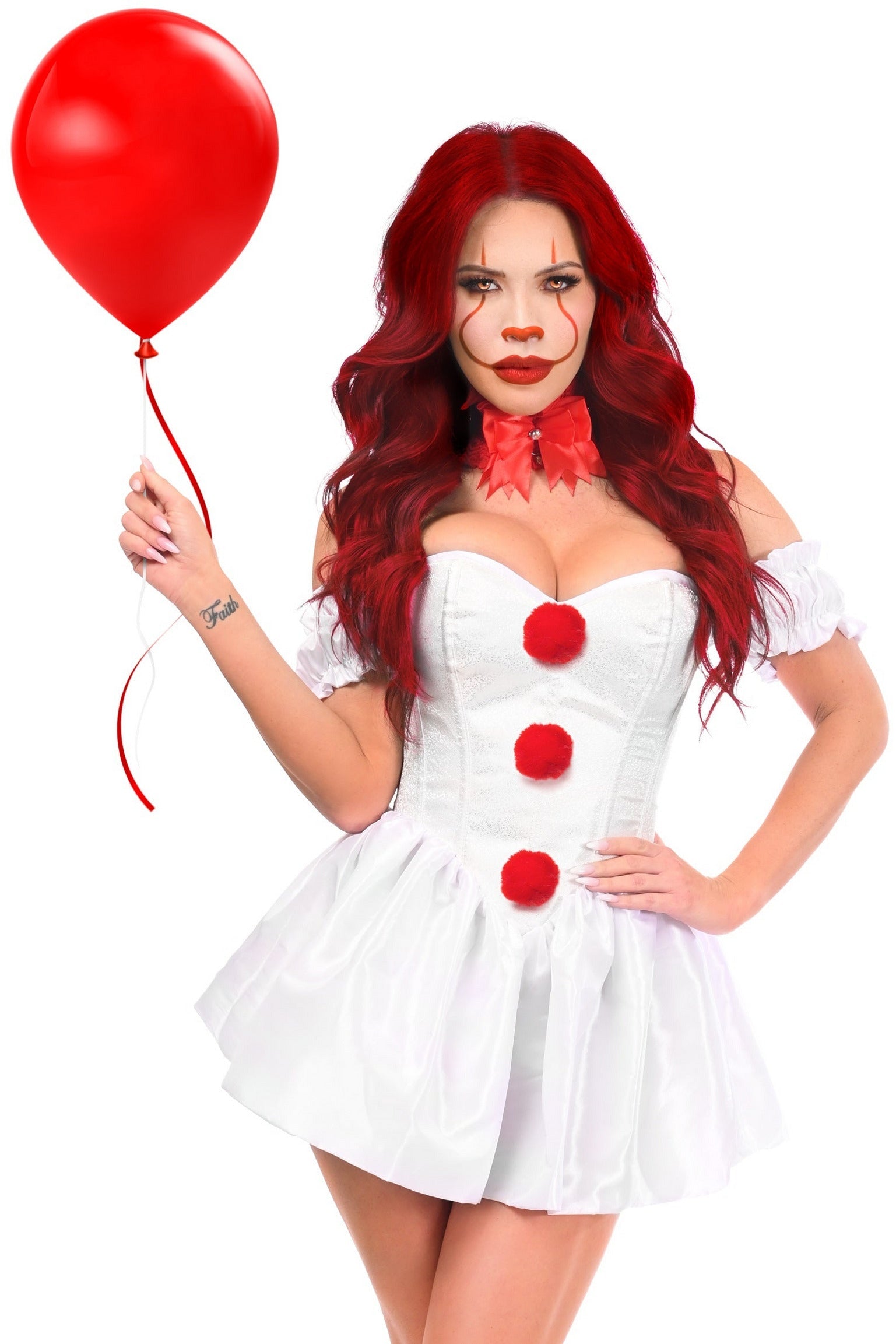 Daisy Corsets Top Drawer 3 PC Killer Clown Corset Costume DeVon's Unmentionables Daisy Corsets Top Drawer 3 PC Killer Clown Corset Costume DeVon's Unmentionables