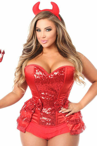 Daisy Corsets Top Drawer 5 PC Red Hot Devil Costume DeVon's Unmentionables Daisy Corsets Top Drawer 5 PC Red Hot Devil Costume DeVon's Unmentionables
