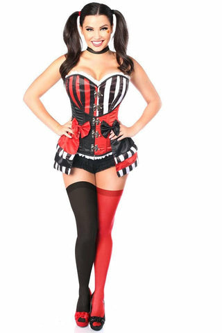 Top Drawer 3 PC Jokester Villian Corset Costume - Daisy Corsets